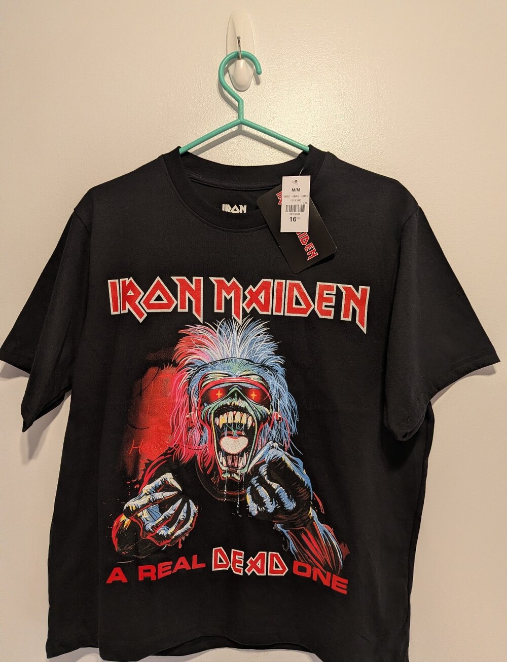 Aiden Black Iron Maiden 'A Real Dead One' Graphic Tee